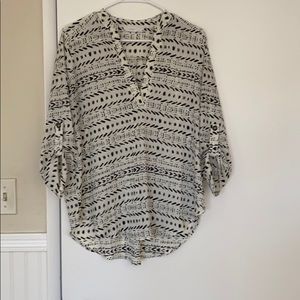 Nordstrom black and white business casual shirt